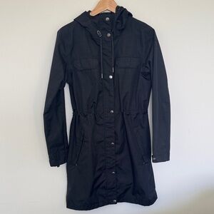 Columbia Black Hooded Utility Raincoat
